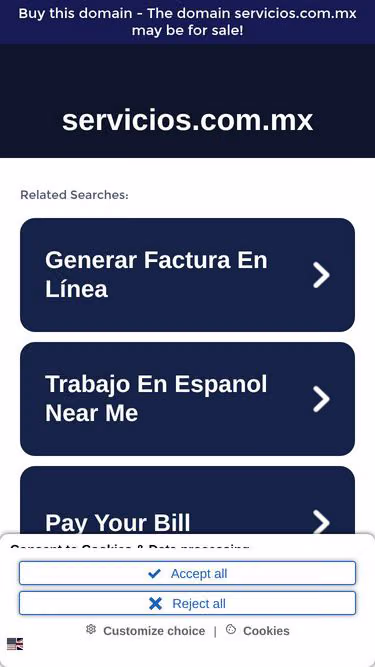 Screenshot of servicios.com.mx