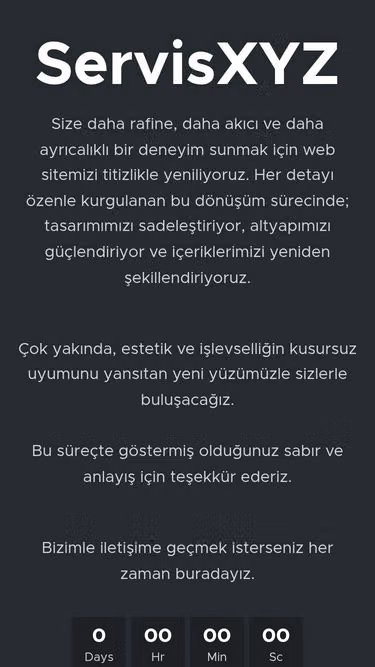 Screenshot of servis.xyz