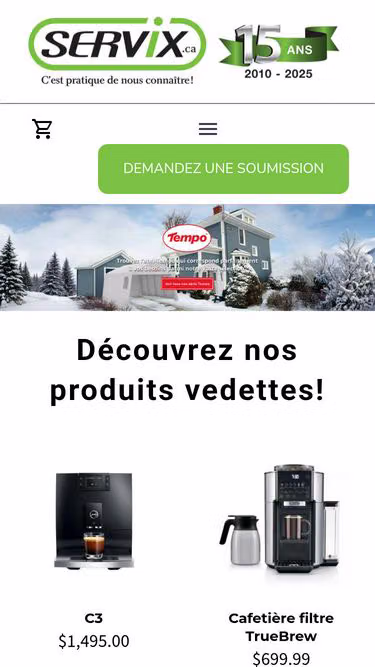 Screenshot of servix.ca