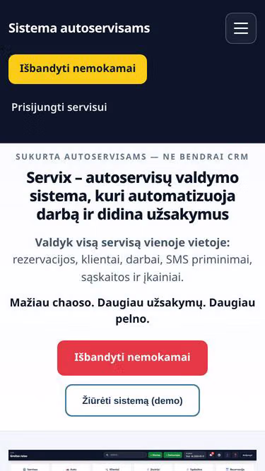 Screenshot of servix.lt