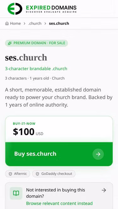 Screenshot of ses.church