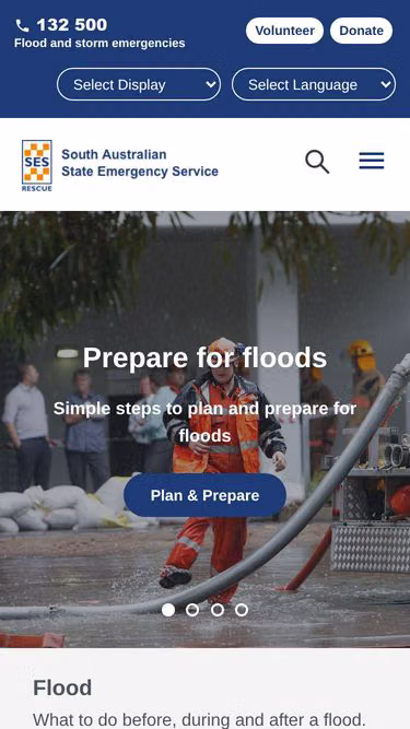 Screenshot of ses.sa.gov.au