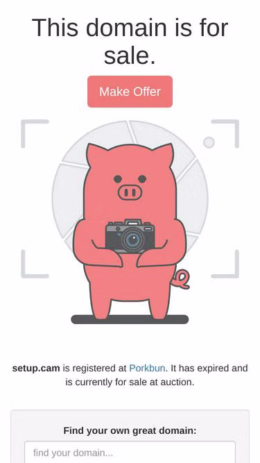 Screenshot of setup.cam