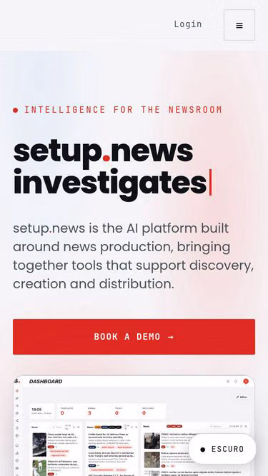 Screenshot of setup.news
