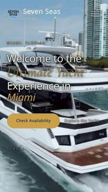Screenshot of sevenseas.yachts