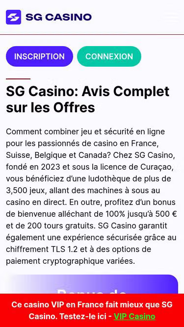 Screenshot of sg-casino.net
