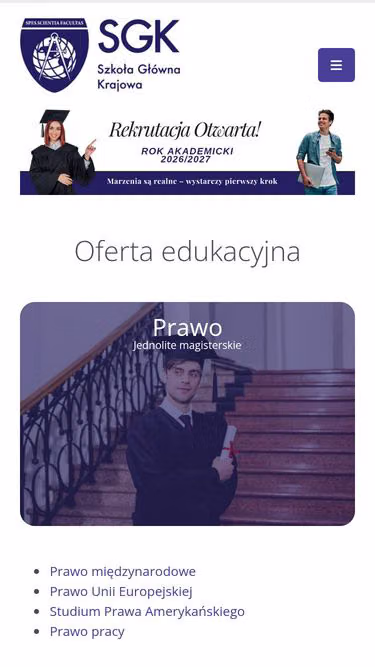 Screenshot of sgk.edu.pl