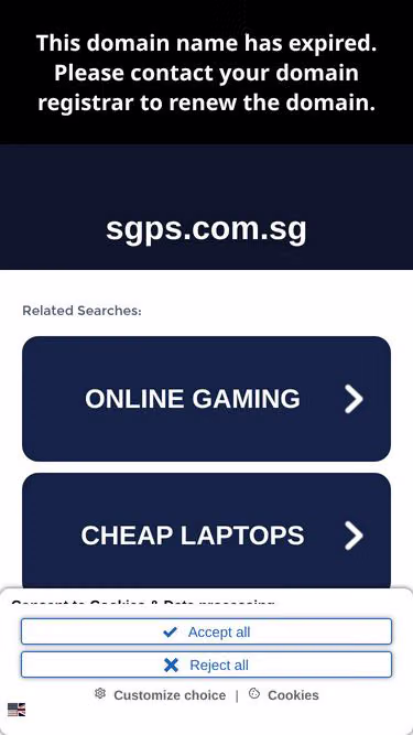 Screenshot of sgps.com.sg