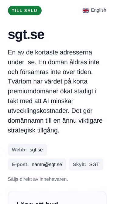 Screenshot of sgt.se