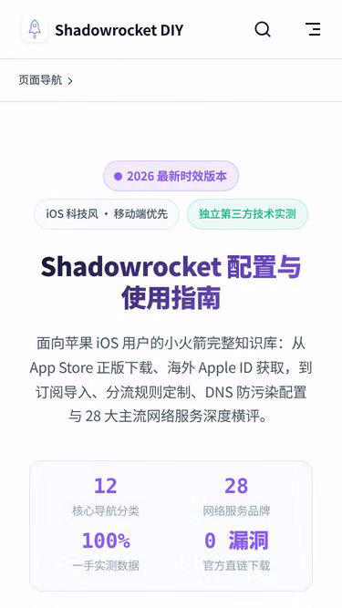 Screenshot of shadowrocket.diy
