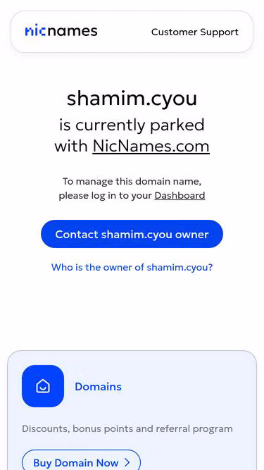 Screenshot of shamim.cyou