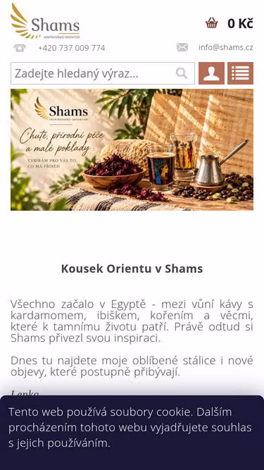 Screenshot of shams.cz