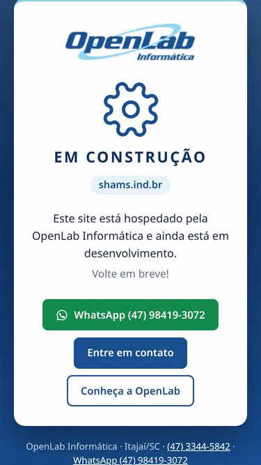 Screenshot of shams.ind.br