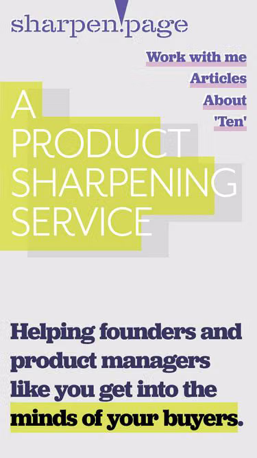 Screenshot of sharpen.page