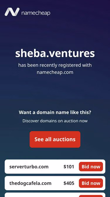 Screenshot of sheba.ventures