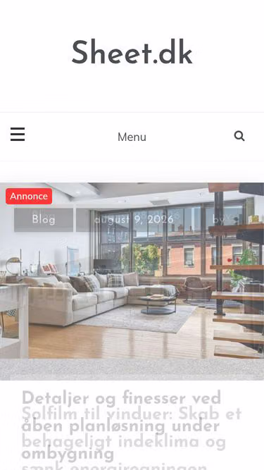 Screenshot of sheet.dk