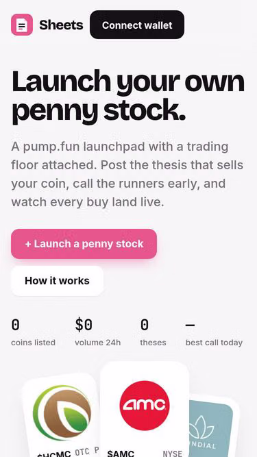 Screenshot of sheets.social