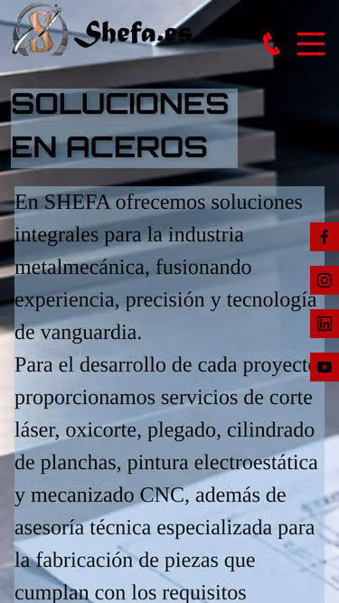 Screenshot of shefa.cl