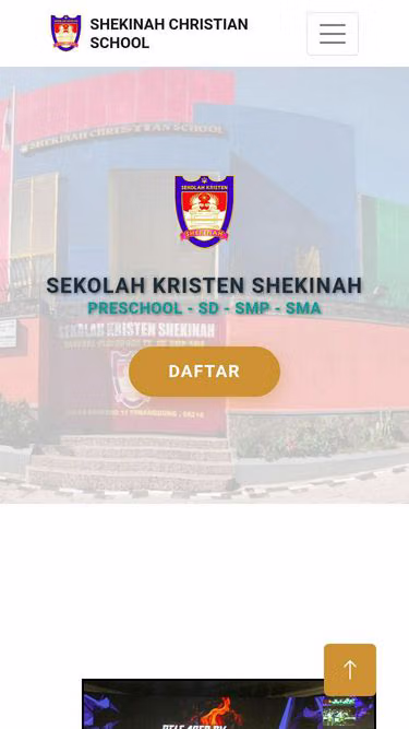Screenshot of shekinah.sch.id