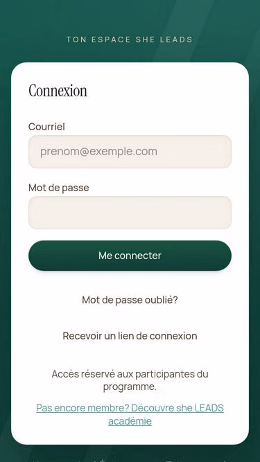 Screenshot of sheleads.app