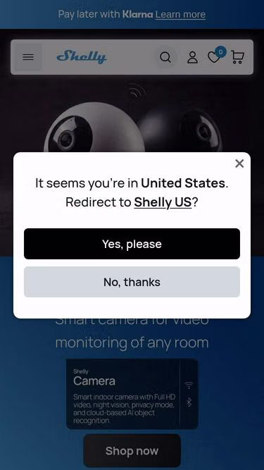 Screenshot of shelly.lu