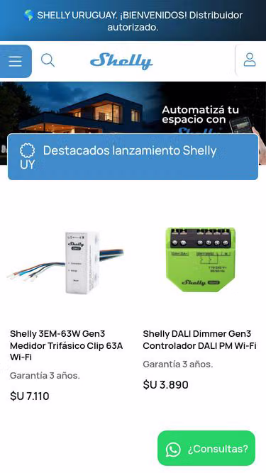 Screenshot of shelly.uy