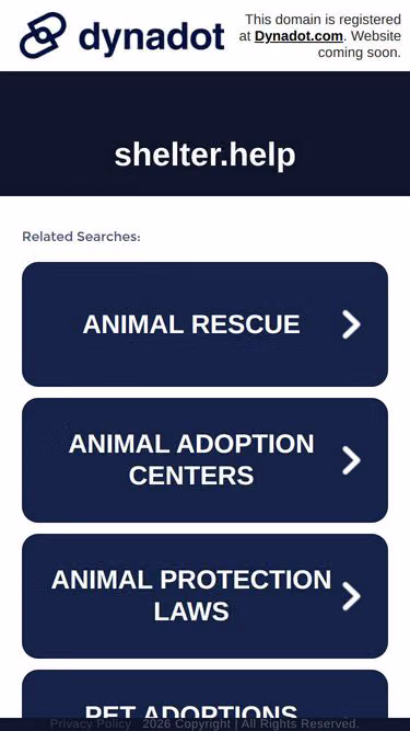 Screenshot of shelter.help