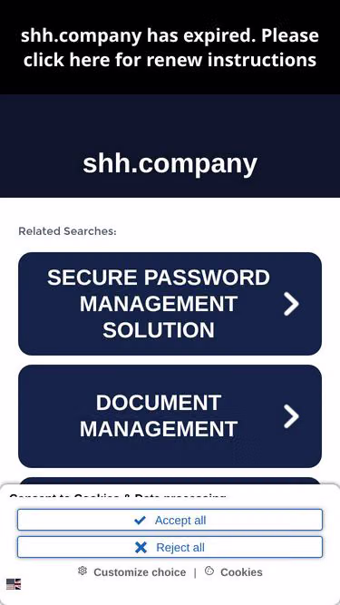 Screenshot of shh.company
