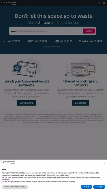 Screenshot of shifa.ie