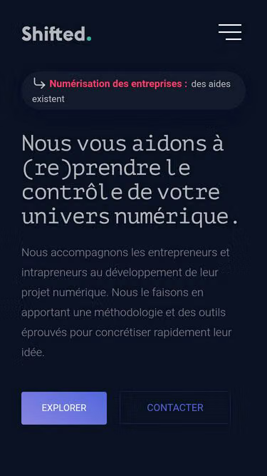 Screenshot of shifted.fr