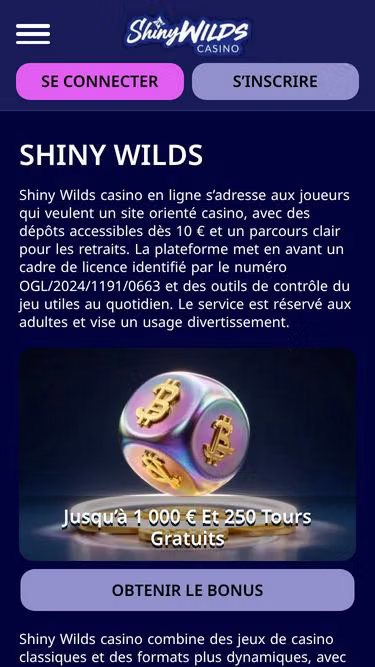 Screenshot of shinywilds.io