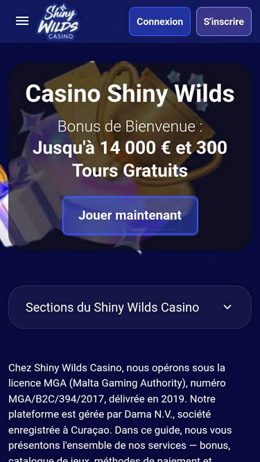 Screenshot of shinywilds.org