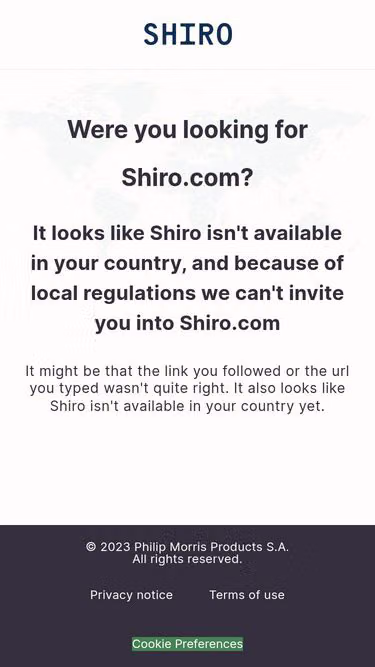 Screenshot of shiro.com