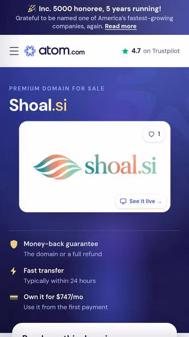 Screenshot of shoal.si
