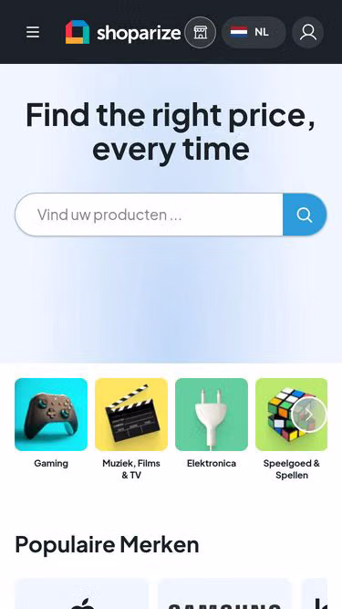 Screenshot of shoparize.net