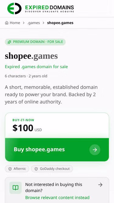 Screenshot of shopee.games