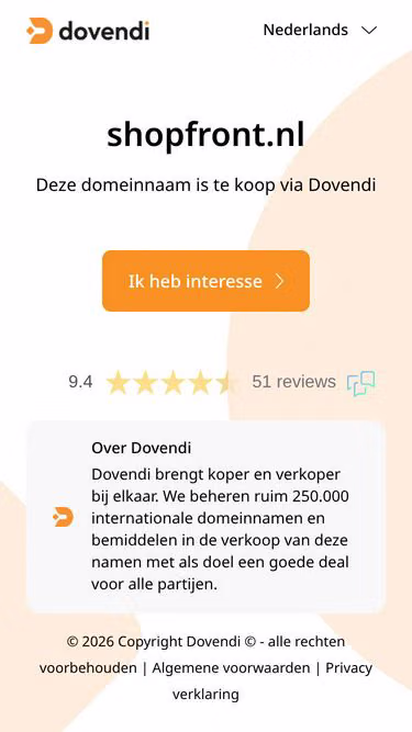 Screenshot of shopfront.nl
