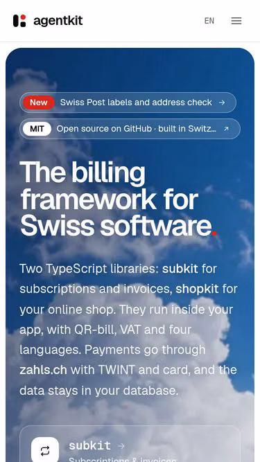 Screenshot of shopkit.ch