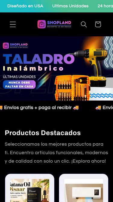Screenshot of shopland.cl