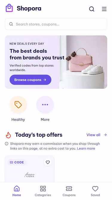 Screenshot of shopora.fyi