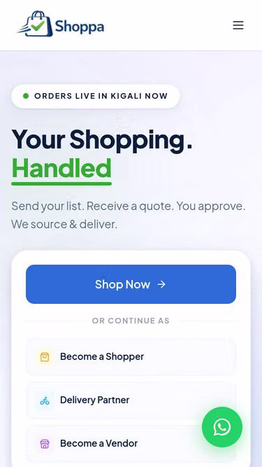 Screenshot of shoppa.rw