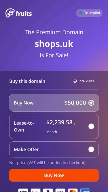 Screenshot of shops.uk