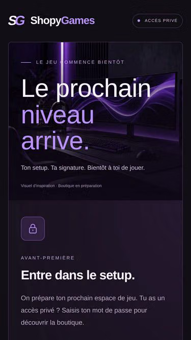 Screenshot of shopy.games