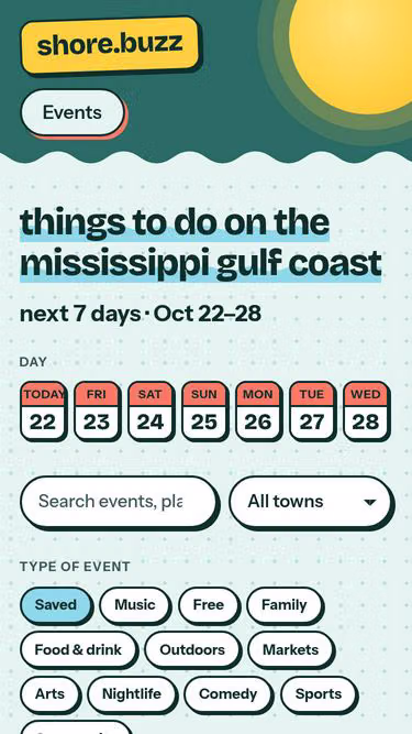 Screenshot of shore.buzz