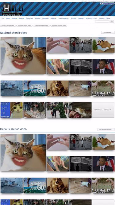 Screenshot of short.lt