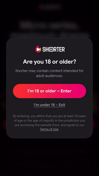 Screenshot of shorter.tv