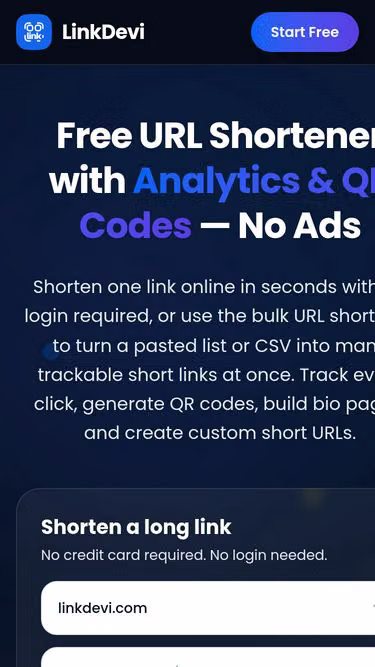 Screenshot of shorturl.cam