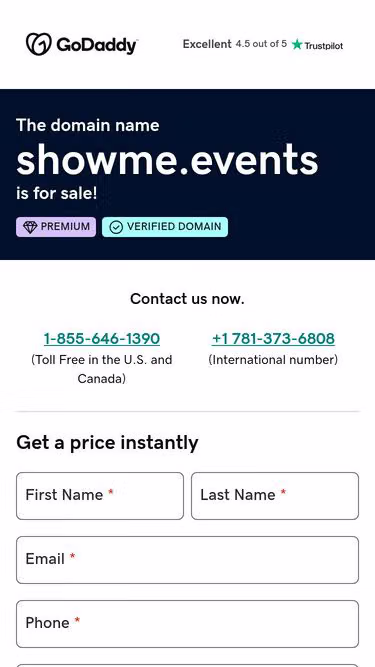 Screenshot of showme.events