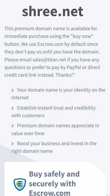 Screenshot of shree.net