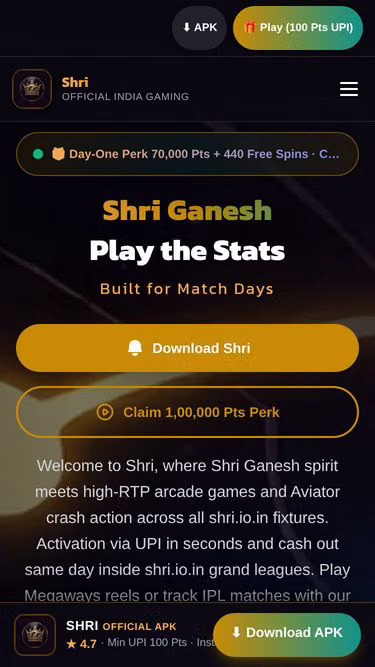 Screenshot of shri.io.in